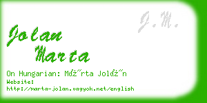 jolan marta business card